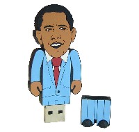 Barack Obama Shaped USB Flash Drive